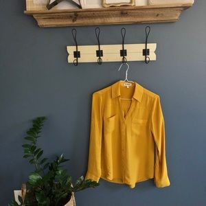 Express yellow button up - size xs